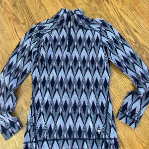 Smartwool women’s 100% merino wool 1/4 zip base layer top